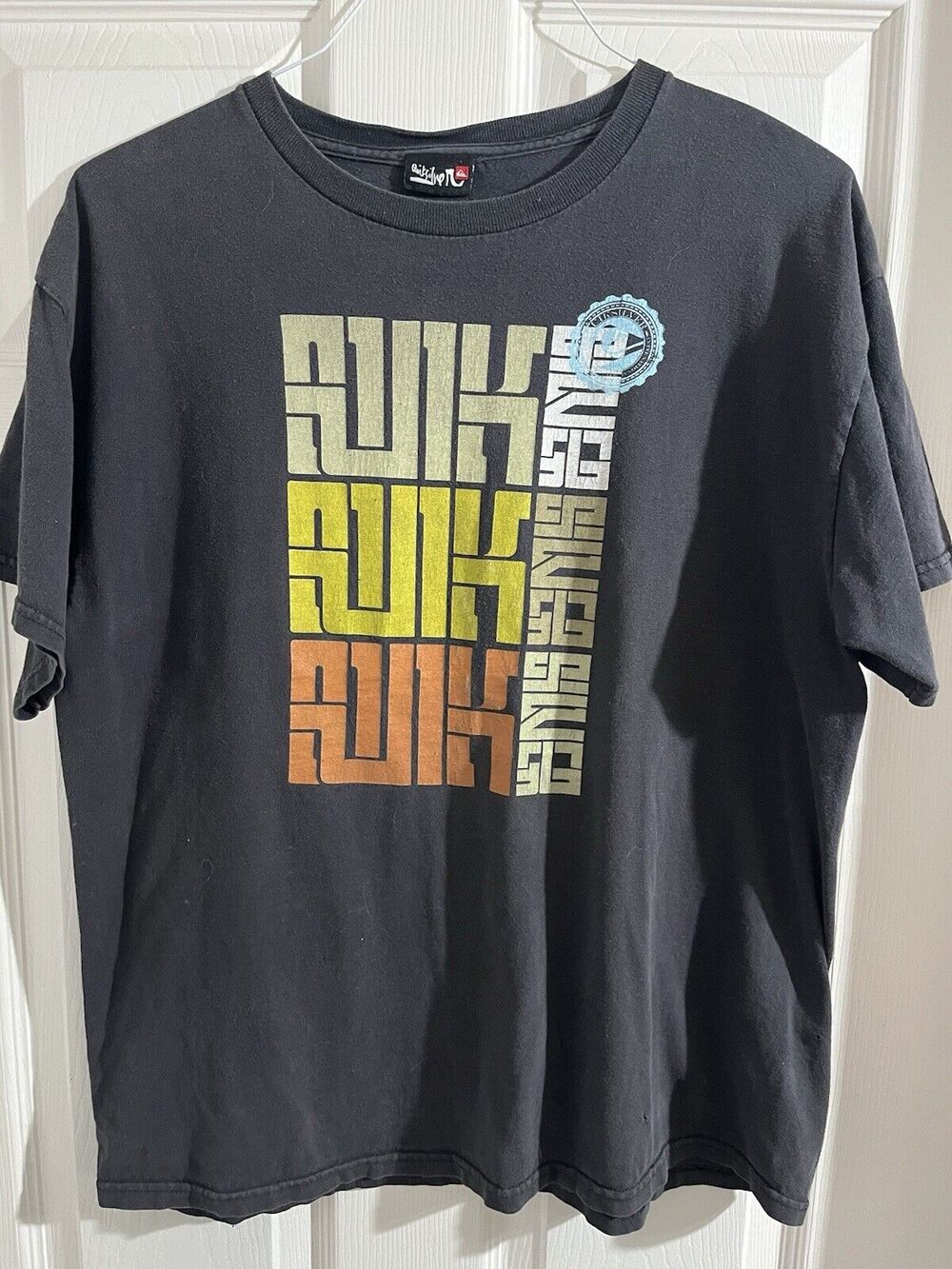 Vintage Quiksilver Shirt Mens Sz Large Surf Black